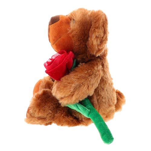 WHAMVOX Plüschbär Mit Rose Sammlerstück Valentinstagsdeko Für Jungen Und Mädchen von WHAMVOX