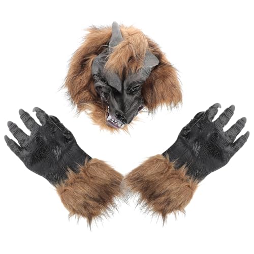 WHAMVOX Realistisches Masken-handschuh-set Für Halloween Cosplay Masken-handschuhe Für Erwachsene Für Karneval von WHAMVOX