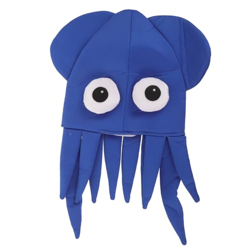 WHAMVOX Tintenfischhut Kinderkleider faschingshut kinder tiermütze witzige Hüte Neuheit Hut Tierhüte für Erwachsene Meeresdekor Lustige Hüte für Kinder Cosplay-Party-Cartoon-Hut Stoff Blue von WHAMVOX