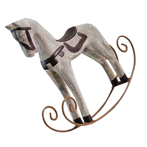 WHAMVOX Vintage Schaukelpferd Holzfigur Handgefertigt als Dekoratives Sammelobjekt für Kinderzimmer und Wohnräume Stilvolle Tischdekoration und Kreatives Geschenk für Pferdeliebhaber WHAMVOX Vintage Schaukelpferd Holzfigur Handgefertigt als Dekoratives Sammelobjekt für Kinderzimmer und Wohnräume Stilvolle Tischdekoration und Kreatives Geschenk für Pferdeliebhaber von WHAMVOX