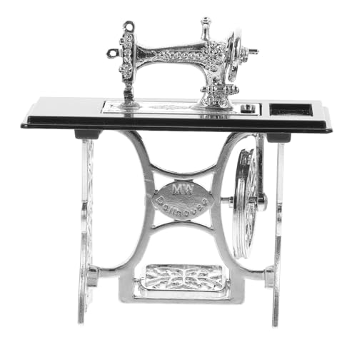 WHAMVOX nähmaschinen Modell Vintage Dekoration Retro Dekoration Sewing Machine nähset nähmaschine nähmaschinentisch simpe Miniatur-Hausnähmaschine Miniatur-Puppenhauszubehör Zinklegierung von WHAMVOX