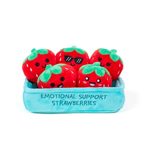 Emotionale Unterstützung Erdbeeren von Relatable, kuschelige Stofftiere und Spielzeuge, Squishy Toys und Plushies, tolle Geschenkideen für geliebte Menschen jeden Alters, inklusive 5 Plüschtiere mit Emotionale Unterstützung Erdbeeren von Relatable, kuschelige Stofftiere und Spielzeuge, Squishy Toys und Plushies, tolle Geschenkideen für geliebte Menschen jeden Alters, inklusive 5 Plüschtiere mit von WHAT DO YOU MEME?