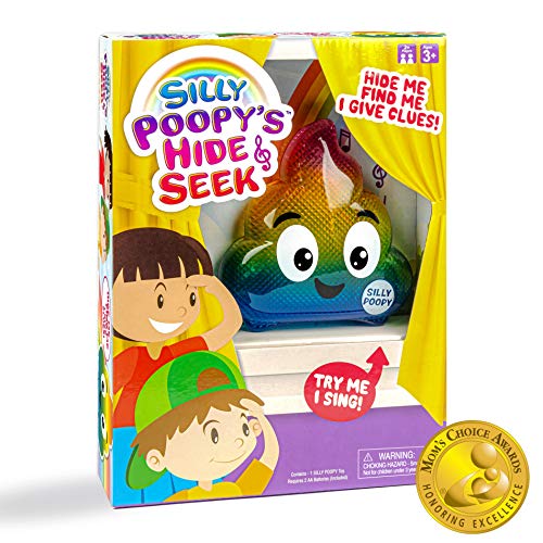 WHAT DO YOU MEME? Silly Poopy's Hide & Seek – Das sprechende, singende Regenbogen-Kackspielzeug zur Förderung des aktiven Spiels für Kinder ab 3 Jahren von WHAT DO YOU MEME?