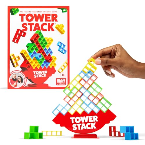 WHAT DO YOU MEME? Relatable Tower Stack – Head to Head Stacking Challenge, Spiele für Kinder 8–12, Familienspiele für Kinder und Erwachsene von WHAT DO YOU MEME?