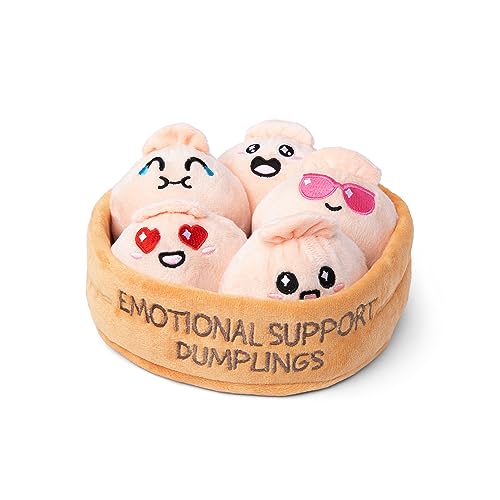 Emotional Support Knödel von Relatable, kuschelige Stofftiere und Spielzeuge, Squishy Toys und Plushies, tolle Geschenkideen für geliebte Menschen jeden Alters, inklusive 5 Plüschtiere mit Tragekorb von WHAT DO YOU MEME?