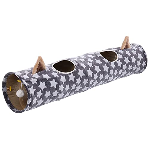 WHFCBJBW Pet Tunnels Tube Toy Kitten Tunnel Toy Interactive Toy Plush Tube Winter Hideaway Toy with Toy von WHFCBJBW