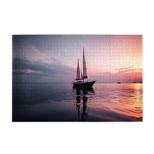 Puzzles1000 Teile WHJDPP Segelboot bei Sonnenuntergang Muster Pädagogische Intellektuelle Holzpuzzles Lustige Puzzles Stressabbau Puzzles Puzzles1000 Teile WHJDPP Segelboot bei Sonnenuntergang Muster Pädagogische Intellektuelle Holzpuzzles Lustige Puzzles Stressabbau Puzzles von WHJDPP