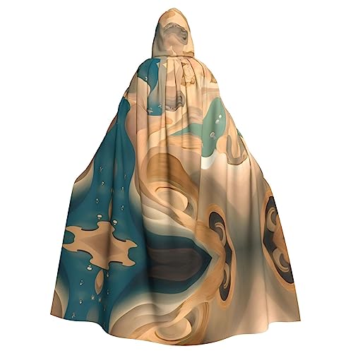 WHJDPP Dunhuang Mystery Pattern Hooded Cloak for Halloween, Role-Playing Costumes, and More von WHJDPP