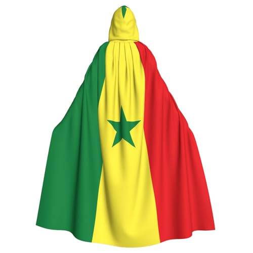 WHJDPP Kapuzenumhang mit Flagge von Senegal für Halloween, Rollenspiel-Kostüme und mehr von WHJDPP