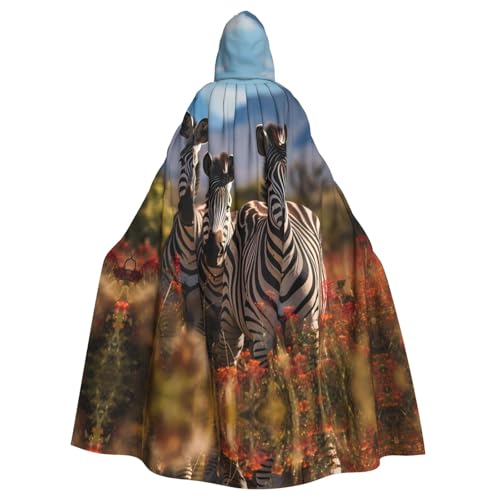 WHJDPP Zebras on South Africa Pattern Hooded Cloak for Halloween, Role-Playing Costumes, and More von WHJDPP