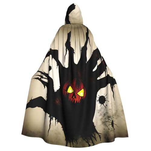 WHJDPP Zombie Hand Dark Halloween Pattern Hooded Cloak for Halloween, Role-Playing Costumes, and More von WHJDPP