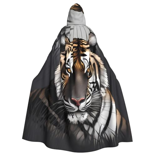 WHJSHOP Erwachsenen-Umhang mit Kapuze, Motiv Ruhender Tiger, für Halloween, Rollenspiele, Kostümpartys WHJSHOP Erwachsenen-Umhang mit Kapuze, Motiv Ruhender Tiger, für Halloween, Rollenspiele, Kostümpartys von WHJSHOP