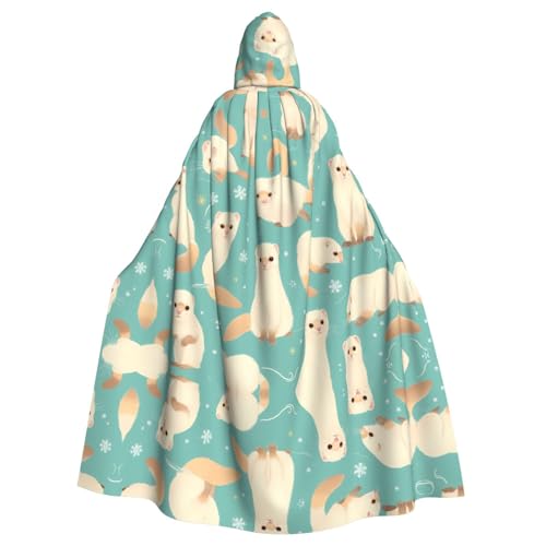 WHJSHOP Halloween Erwachsene Kapuzenumhang für Partys und Kostüme – Pflegeleicht, französisches Modell, Frettchen bedruckt WHJSHOP Halloween Erwachsene Kapuzenumhang für Partys und Kostüme – Pflegeleicht, französisches Modell, Frettchen bedruckt von WHJSHOP