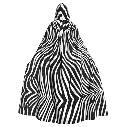 WHJSHOP Halloween Erwachsene Kapuzenumhang für Partys und Kostüme - Pflegeleichter Zebradruck von WHJSHOP