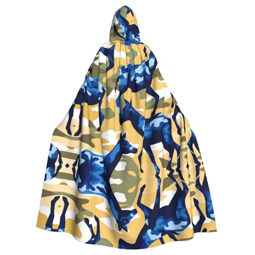 WHJSHOP Halloween Kapuzenumhang für Erwachsene für Partys und Kostüme, pflegeleicht, blaue Camouflage-Drucke WHJSHOP Halloween Kapuzenumhang für Erwachsene für Partys und Kostüme, pflegeleicht, blaue Camouflage-Drucke von WHJSHOP