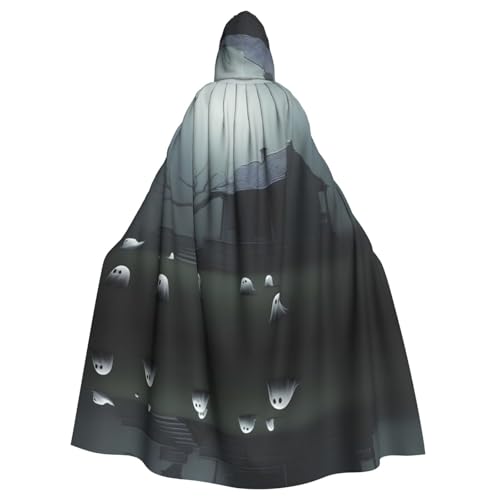 WHJSHOP Halloween Kapuzenumhang für Erwachsene für Partys und Kostüme – pflegeleichter Horror-Spukhaus-Druck WHJSHOP Halloween Kapuzenumhang für Erwachsene für Partys und Kostüme – pflegeleichter Horror-Spukhaus-Druck von WHJSHOP