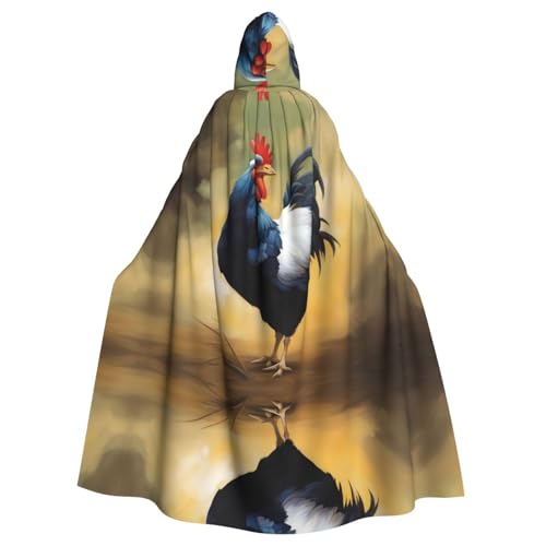 WHJSHOP Halloween-Umhang mit Kapuze für Erwachsene für Partys und Kostüme, pflegeleicht, Cartoon-Kunst, Huhn-Druck WHJSHOP Halloween-Umhang mit Kapuze für Erwachsene für Partys und Kostüme, pflegeleicht, Cartoon-Kunst, Huhn-Druck von WHJSHOP