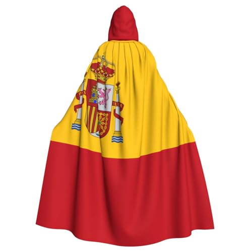 WHJSHOP Halloween-Umhang mit Kapuze für Erwachsene für Partys und Kostüme, pflegeleicht, spanische Flagge, bedruckt WHJSHOP Halloween-Umhang mit Kapuze für Erwachsene für Partys und Kostüme, pflegeleicht, spanische Flagge, bedruckt von WHJSHOP