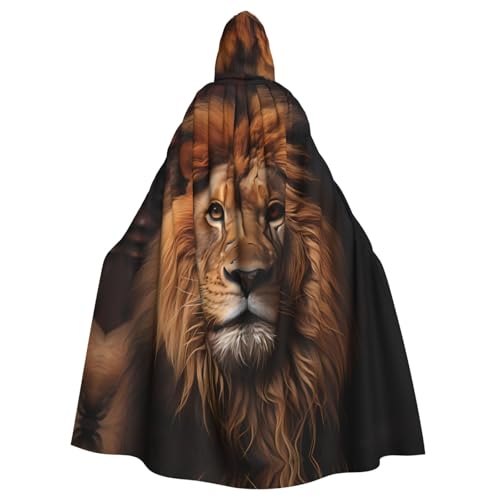 WHJSHOP The Lion's Gaze Umhang mit Kapuze für Erwachsene, für Halloween, Rollenspiele und Kostümpartys von WHJSHOP