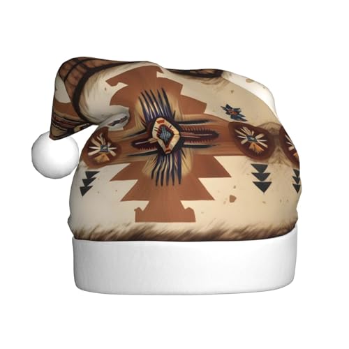 WHJSHOP Weihnachtsmütze für Erwachsene – hochwertiger Stoff für Feiertage, Partys und Kostümveranstaltungen, Indianer-Muster WHJSHOP Weihnachtsmütze für Erwachsene – hochwertiger Stoff für Feiertage, Partys und Kostümveranstaltungen, Indianer-Muster von WHJSHOP