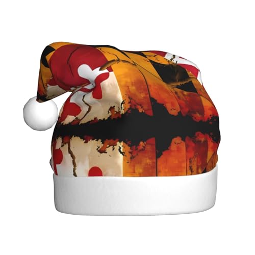 WHJSHOP Weihnachtsmütze für Erwachsene – hochwertiger Stoff für Feiertage, Partys und Kostümveranstaltungen, Vintage-Holzflaggen-Drucke WHJSHOP Weihnachtsmütze für Erwachsene – hochwertiger Stoff für Feiertage, Partys und Kostümveranstaltungen, Vintage-Holzflaggen-Drucke von WHJSHOP