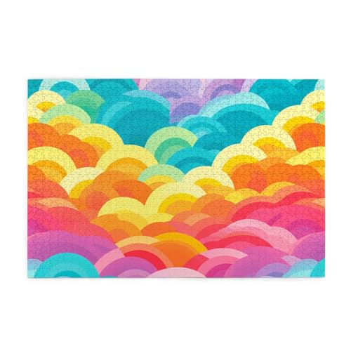 Whjshop Puzzles, 1000 Teile, Regenbogenfarben, helle Druckqualität, Holzpuzzle für Erwachsene und Kinder, lustige Puzzles, Stressabbau-Puzzles Whjshop Puzzles, 1000 Teile, Regenbogenfarben, helle Druckqualität, Holzpuzzle für Erwachsene und Kinder, lustige Puzzles, Stressabbau-Puzzles von WHJSHOP