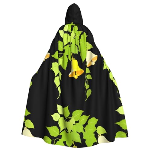 WHJSSF Kapuzenumhang für Erwachsene, Glocken auf der Rebe, bedruckt, super groß, ohne Reißverschluss WHJSSF Kapuzenumhang für Erwachsene, Glocken auf der Rebe, bedruckt, super groß, ohne Reißverschluss von WHJSSF