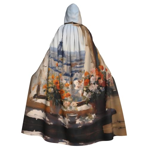 WHJWXC Beautiful Pylons in the distance Prints aldult Quality Cosplay Halloween Poncho Cape for women and men, Christmas von WHJWXC