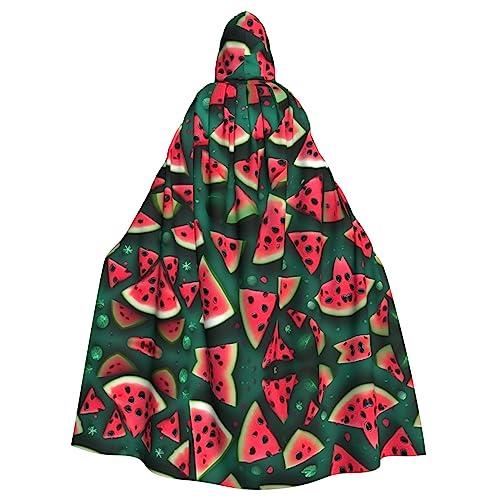 WHJWXC Dream Wassermelonen-Druck, Aldult Qualität, Cosplay, Halloween, Poncho, Umhang für Damen und Herren, Weihnachten von WHJWXC