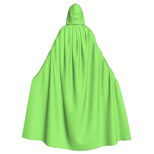 WHJWXC Einfarbiger hellgrüner Druck, Aldult Qualität, Cosplay, Halloween, Poncho, Umhang für Damen und Herren, Weihnachten von WHJWXC