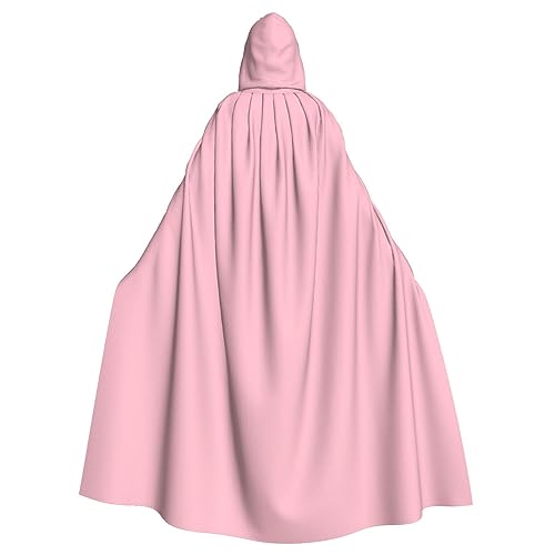 WHJWXC Einfarbiger rosa Druck Aldult Qualität Cosplay Halloween Poncho Umhang für Damen und Herren, Weihnachten von WHJWXC