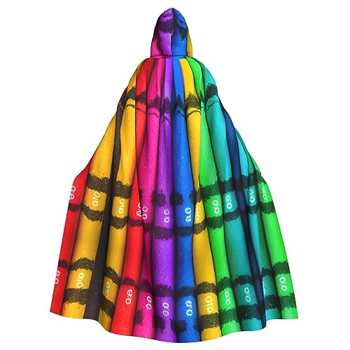 WHJWXC Farbige Buntstifte, Aldult Qualität, Cosplay, Halloween, Poncho, Umhang für Damen und Herren, Weihnachten von WHJWXC