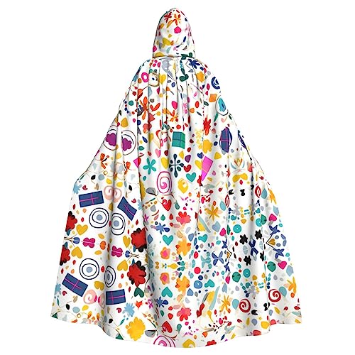 WHJWXC Happy Birthday Hintergrund Prints Aldult Qualität Cosplay Halloween Poncho Umhang für Frauen und Männer Weihnachten von WHJWXC