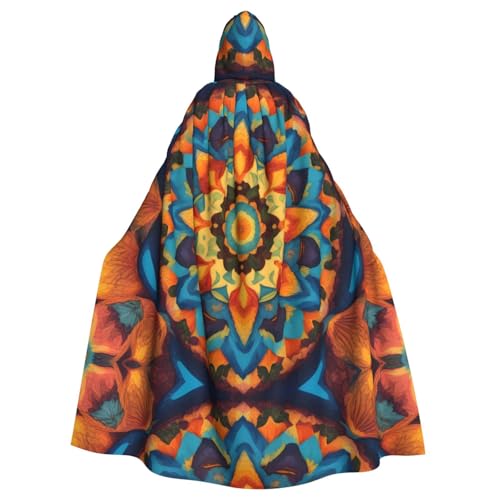 WHJWXC Kaleidoscope Mandala Prints Aldult Qualität Cosplay Halloween Poncho Umhang für Frauen und Männer Weihnachten von WHJWXC