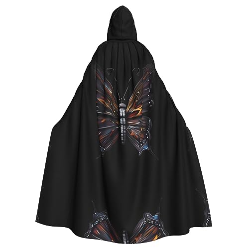 WHJWXC Mystery Butterfly Prints Aldult Qualität Cosplay Halloween Poncho Umhang für Damen und Herren Weihnachten von WHJWXC