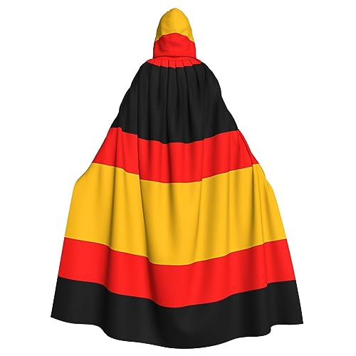 WHJWXC Umhang mit Deutschland-Flagge, bedruckt, Cosplay, Halloween, Poncho, Umhang für Damen und Herren, Weihnachten – Kapuzen-Design von WHJWXC