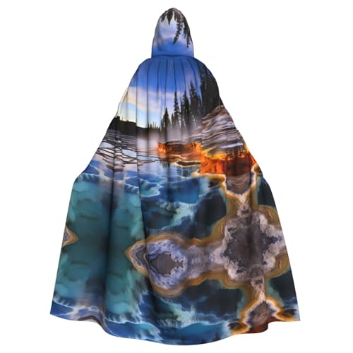 WHJWXC Yellowstone National Park Prints Aldult Qualität Cosplay Halloween Poncho Umhang für Damen und Herren Weihnachten von WHJWXC