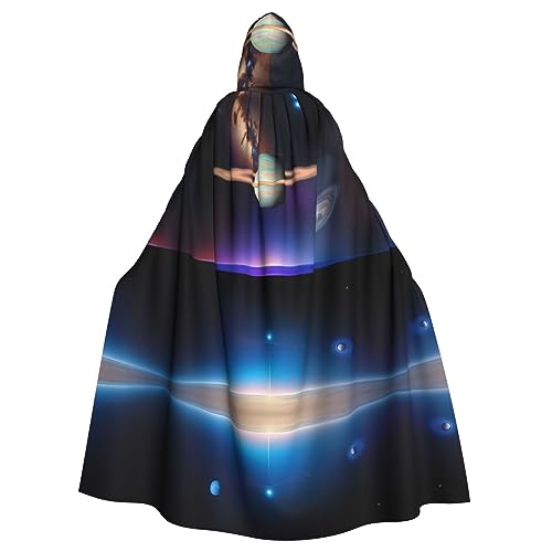 WHJYCC Cosmic Saturn Kapuzenumhang Erwachsene Herren Damen Roben Weihnachten Halloween Cosplay Kostüme Kostümpartys von WHJYCC