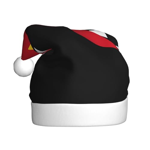 WHJYCC Flagge von Papua-Neuguinea Weihnachtsmütze Nikolausmütze Weihnachtsmannmütze Weihnachten Kopfschmuck Herrenmütze Damenhut Retro Weihnachtselfenmütze Rot von WHJYCC