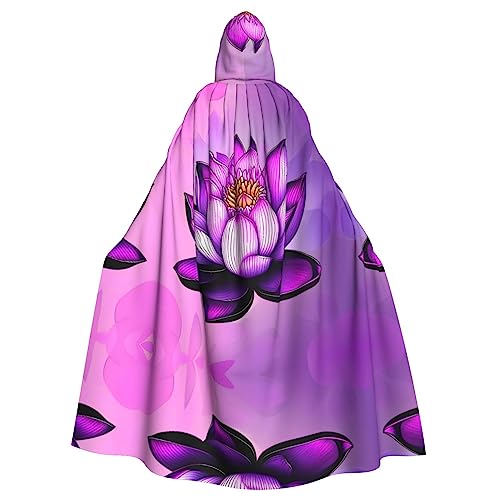 WHJYCC Lila Lotus Kapuzenumhang Erwachsene Herren Damen Roben Weihnachten Halloween Cosplay Kostüme Kostümpartys von WHJYCC