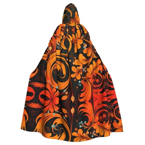 WHJYCC Orange Arabesque Kapuzenumhang Erwachsene Herren Damen Roben Weihnachten Halloween Cosplay Kostüme Kostümpartys von WHJYCC