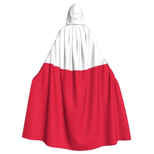 WHJYCC Polnische Flagge Kapuzenumhang Erwachsene Herren Damen Roben Weihnachten Halloween Cosplay Kostüme Kostümpartys von WHJYCC