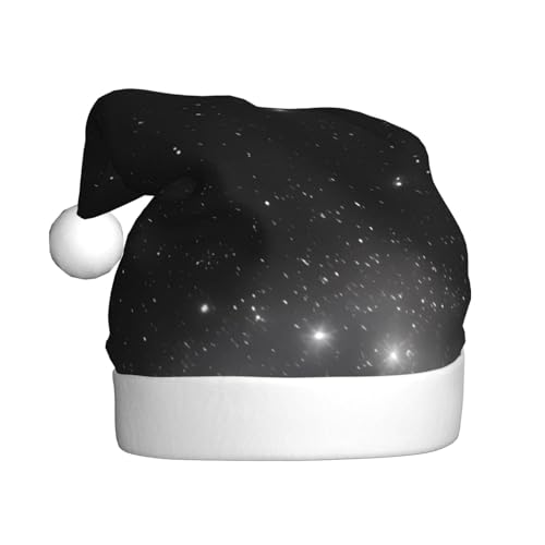 WHJYCC Schwarz-Weiß Galaxie Weihnachtsmütze Nikolaus Mütze Weihnachten Kopfschmuck Herren Hut Damen Mütze Retro Weihnachtselfenmütze Rot von WHJYCC