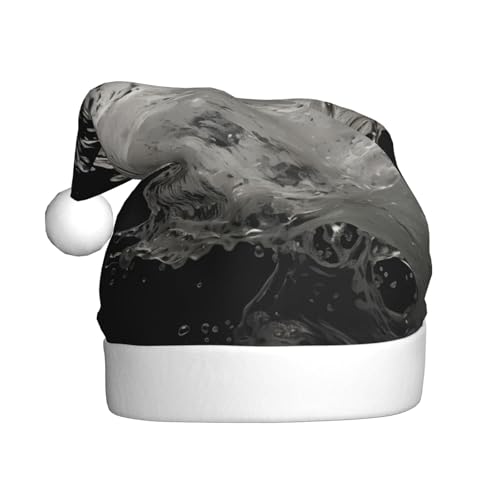 WHJYCC Splashing Water Splash Weihnachtsmütze Nikolaus Mütze Weihnachten Kopfschmuck Herren Mütze Damen Mütze Retro Weihnachtselfen Hut Rot von WHJYCC