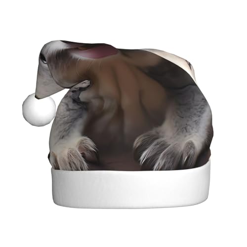 WHJYCC Süße Koala Weihnachtsmütze Nikolaus Mütze Weihnachten Kopfschmuck Herren Mütze Damen Mütze Retro Weihnachtselfenmütze Rot von WHJYCC