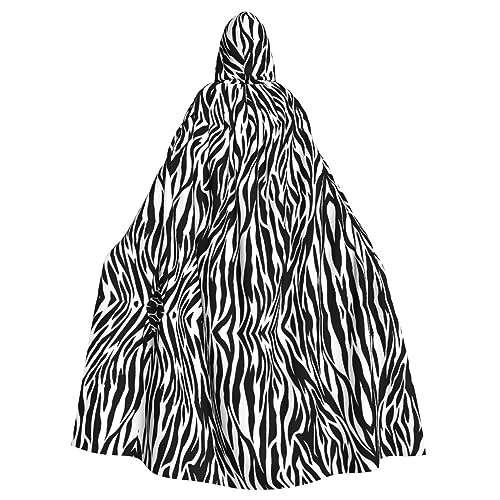 WHJYCC Zebra Print Hooded Cape Adult Men Women Roben Christmas and Halloween Cosplay Costumes Costume Party von WHJYCC