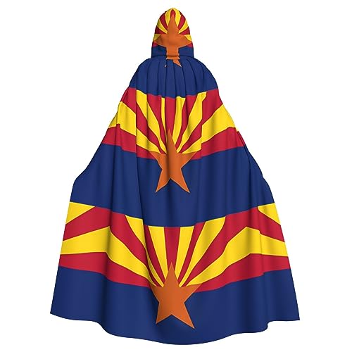 WHJYYXDE Arizona-Flaggenmuster, hochwertiger Halloween-Kapuzenumhang, geeignet für Cosplay-Kostüme von WHJYYXDE