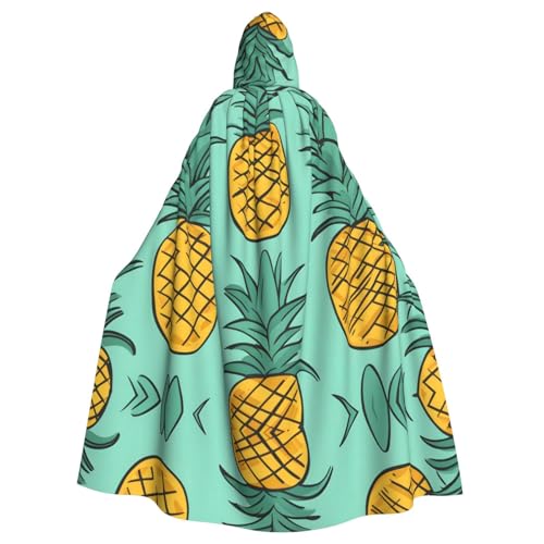 WHJYYXDE Cartoon-Ananas-Muster, hochwertiger Halloween-Kapuzenumhang, geeignet für Cosplay-Kostüme von WHJYYXDE