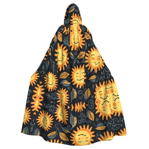 WHJYYXDE Goodlooking Hello Sunshine Printing Halloween Hooded Cape Hooded Cloak Suitable for cosplay costumes, Christmas parties von WHJYYXDE