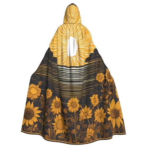 WHJYYXDE Goodlooking Hello Sunshine Printing Halloween Hooded Cape Hooded Cloak Suitable for cosplay costumes, Christmas parties von WHJYYXDE